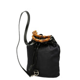 グッチ バンブー ハンドバック ショルダーバッグ2WAY 003 2854 ブラック ナイロン レザー レディース GUCCI 【中古】